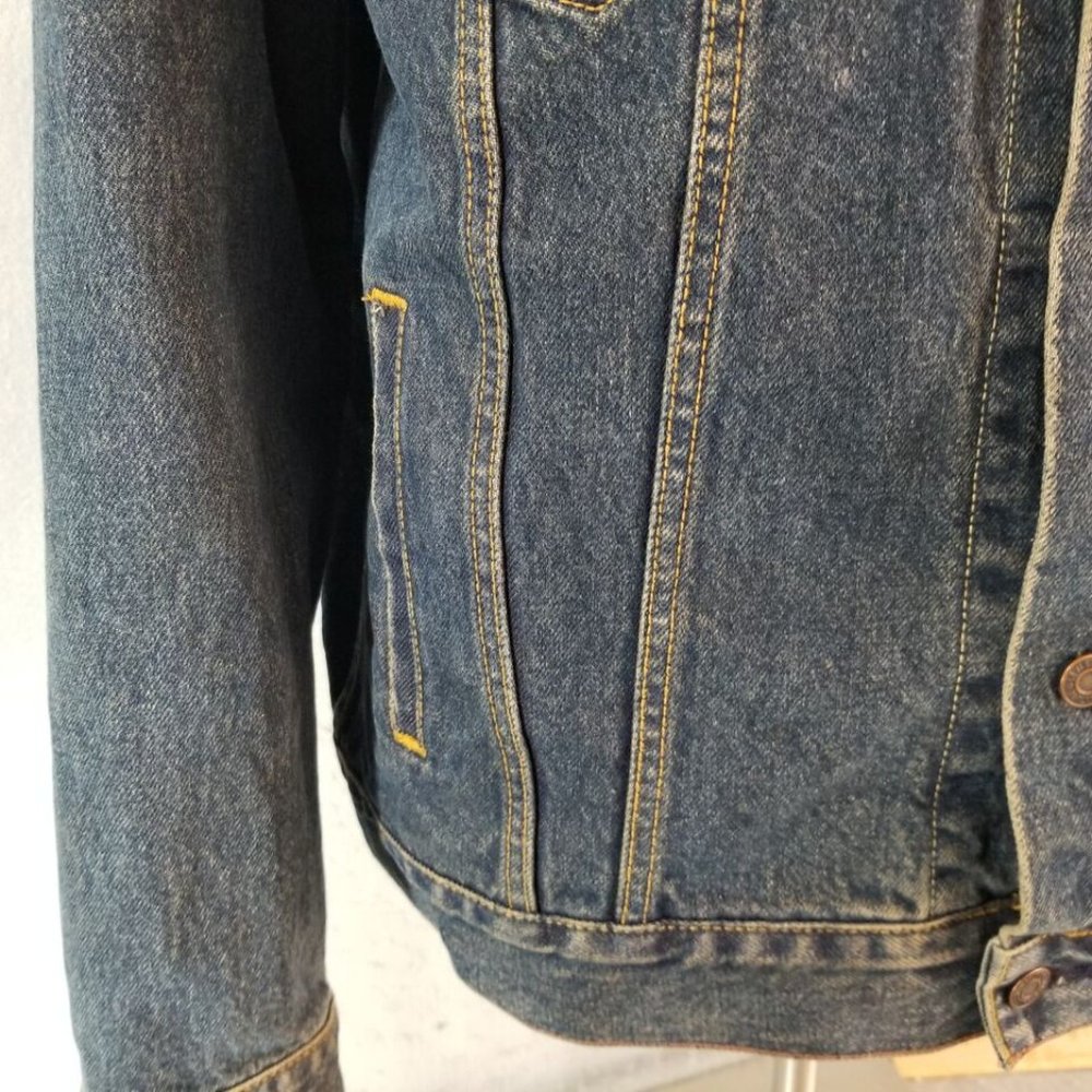 Levi's Signature Jacket men's XL extra Large blue denim trucker cotton retro - Picture 5 of 9
